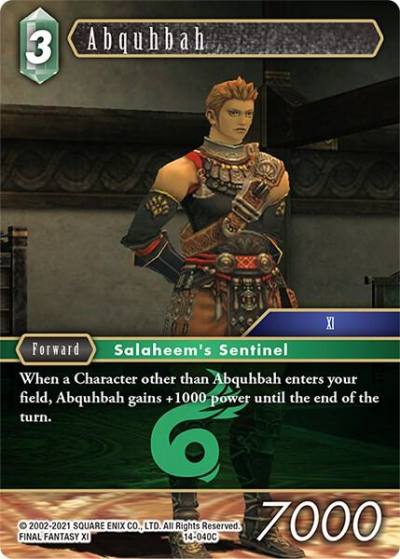 Abquhbah 14-040C Opus XIV: Crystal Abyss Final Fantasy card