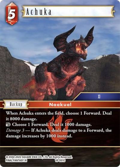 Achuka 18-001C Resurgence of Power Final Fantasy card