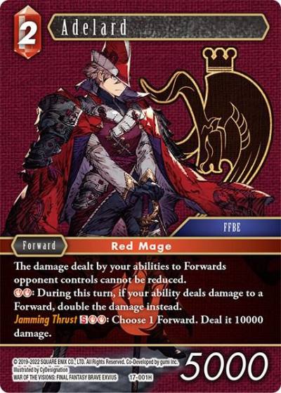 Adelard 17-001H Rebellion's Call Final Fantasy card