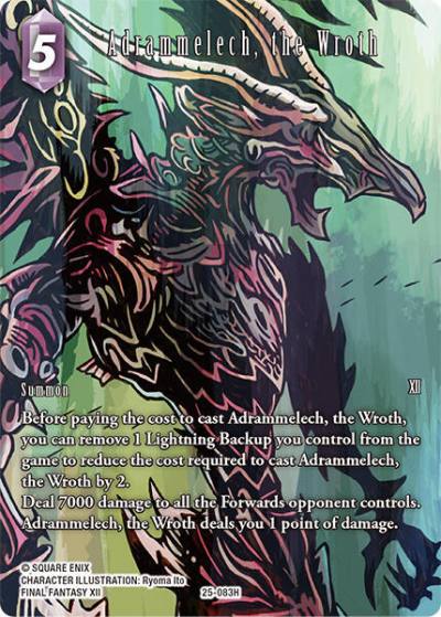 Adrammelech the Wroth Full Art 25-083H Tears of the Planet Final Fantasy card