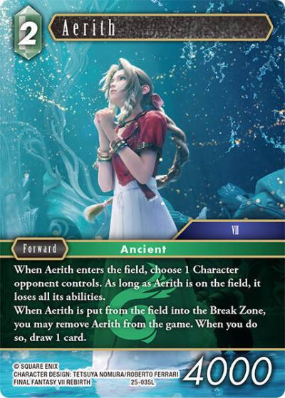 Aerith 25-035L Tears of the Planet Final Fantasy card