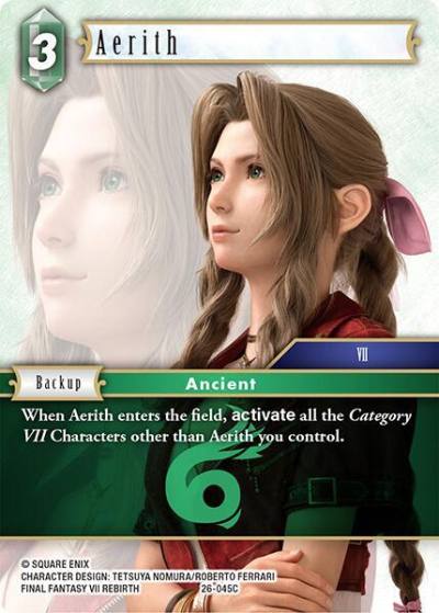 Aerith 26-045C Gunslinger in the abyss Final Fantasy card