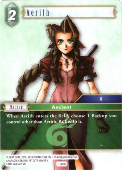 Aerith Common 1-065C Deck Exclusive Cards Final Fantasy card