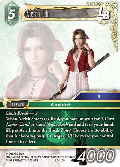 Aerith LB 25-110R Tears of the Planet Final Fantasy card