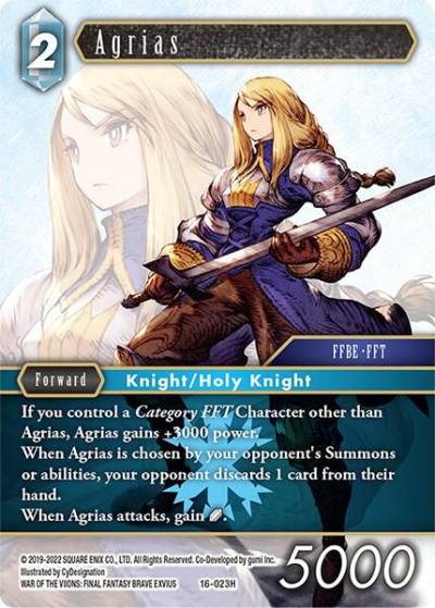 Agrias 16-023R Emissaries of Light Final Fantasy card