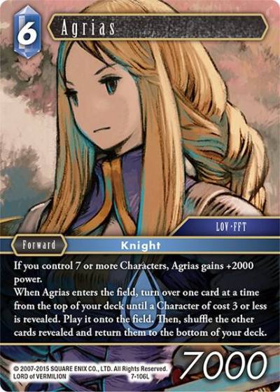 Agrias 7-106L Opus VII Final Fantasy card