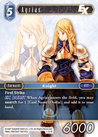 Agrias EX 1-151R Opus I Final Fantasy card