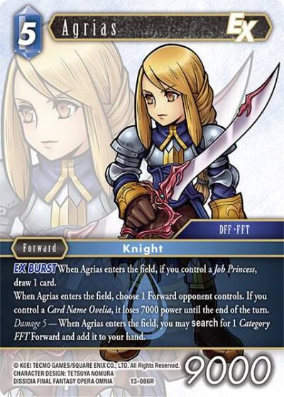 Agrias EX 13-086R Opus XIII: Crystal Radiance Final Fantasy card