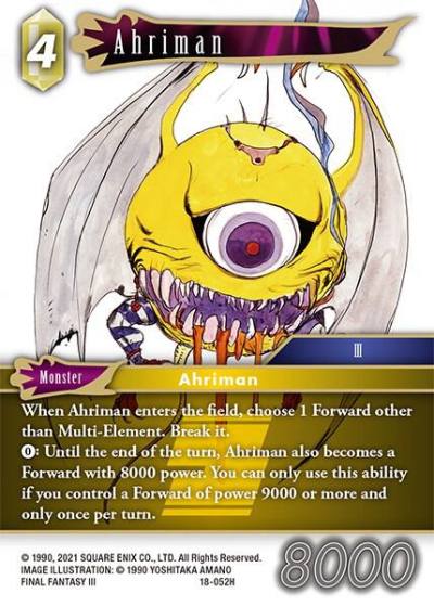 Ahriman 18-052H Resurgence of Power Final Fantasy card