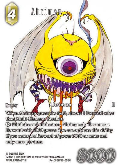 Ahriman Full Art Re-088H/18-052H Legacy Collection Final Fantasy card