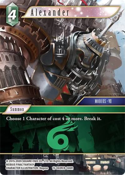 Alexander 15-043R/8-046R Crystal Dominion Final Fantasy card