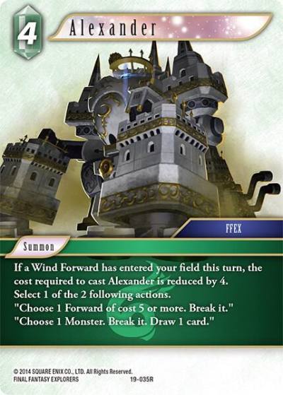 Alexander 19-035R From Nightmares Final Fantasy card