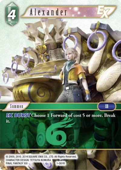 Alexander EX 1-061R Opus I Final Fantasy card