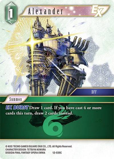 Alexander EX 12-039C Opus XII Final Fantasy card