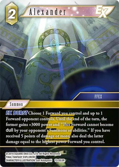 Alexander EX 13-053R Opus XIII: Crystal Radiance Final Fantasy card