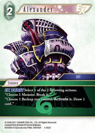 Alexander EX 4-052C Opus IV Final Fantasy card