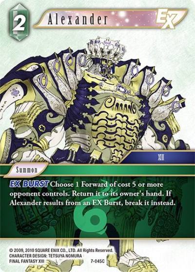 Alexander EX 7-045C Opus VII Final Fantasy card