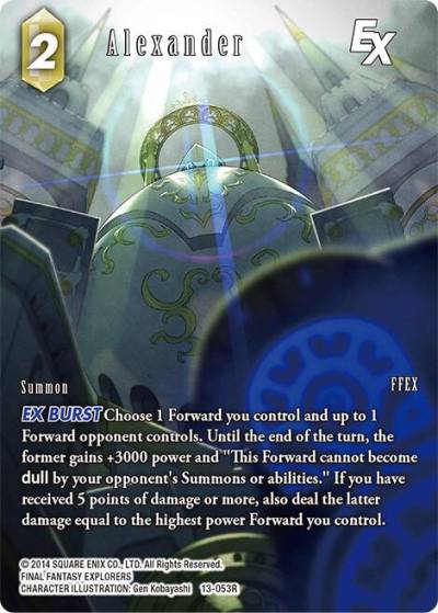 Alexander EX Full Art 13-053R Opus XIII: Crystal Radiance Final Fantasy card