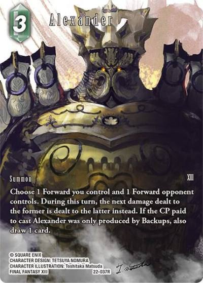 Alexander Full Art 22-037R Hidden Hope Final Fantasy card