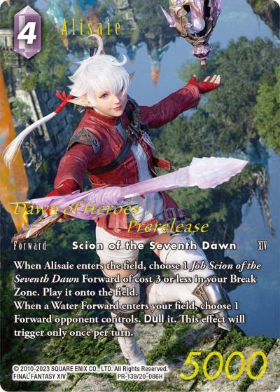 Alisaie Prerelease Promo PR-139/20-086H Dawn of Heroes Final Fantasy card