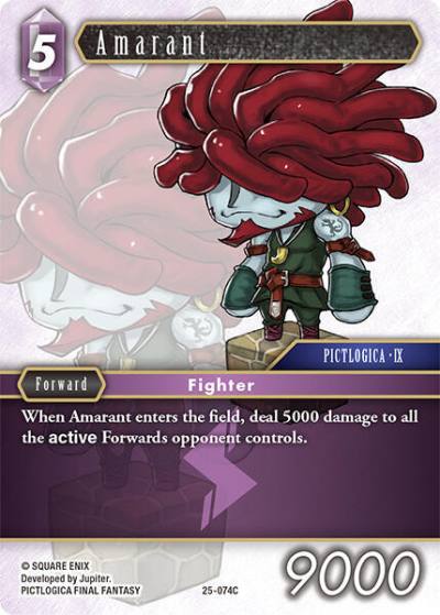 Amarant 25-074C Tears of the Planet Final Fantasy card