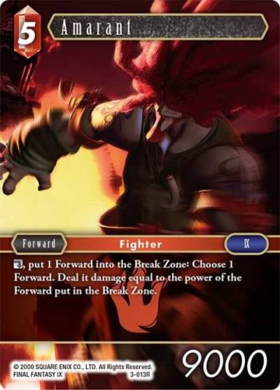 Amarant 3-013R Deck Exclusive Cards Final Fantasy card