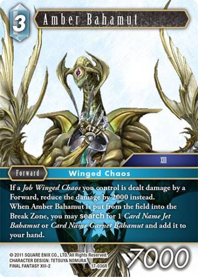 Amber Bahamut 17-036R Rebellion's Call Final Fantasy card