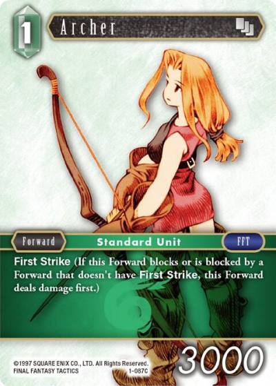 Archer Female Unit 1-087C Opus I Final Fantasy card