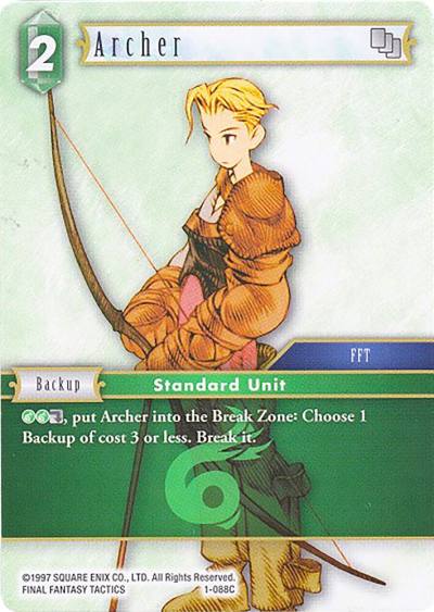 Archer Male Unit 1-088C Deck Exclusive Cards Final Fantasy card