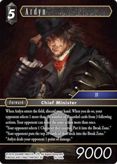 Ardyn 15-129L Crystal Dominion Final Fantasy card