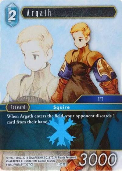 Argath 1-033C Deck Exclusive Cards Final Fantasy card