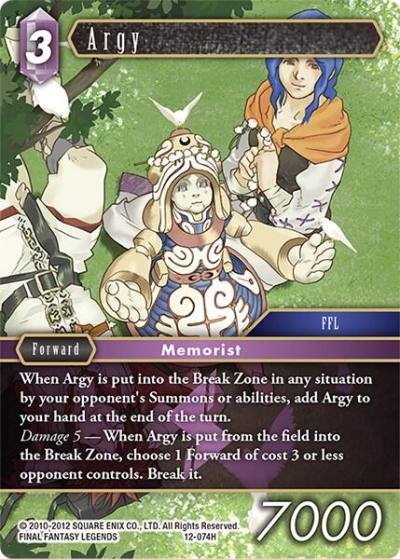 Argy 12-074H Opus XII Final Fantasy card