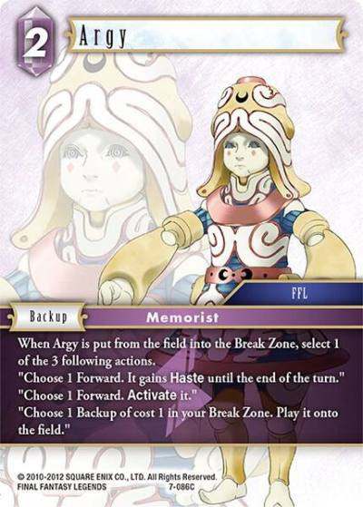 Argy 7-086C Opus VII Final Fantasy card