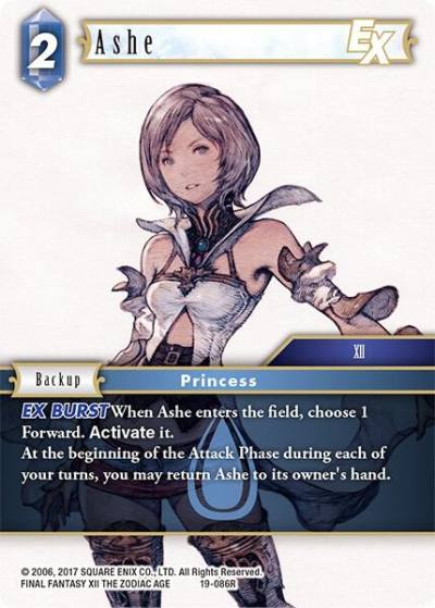 Ashe EX 19-086R From Nightmares Final Fantasy card