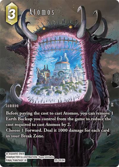 Atomos Full Art 25-053H Tears of the Planet Final Fantasy card