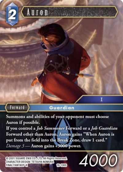 Auron 16-136S Emissaries of Light Final Fantasy card