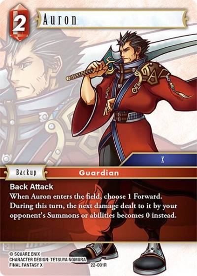 Auron 22-001R Hidden Hope Final Fantasy card
