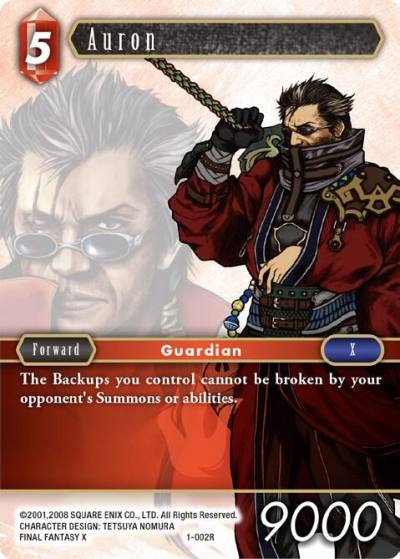 Auron Rare 1-002R Opus I Final Fantasy card