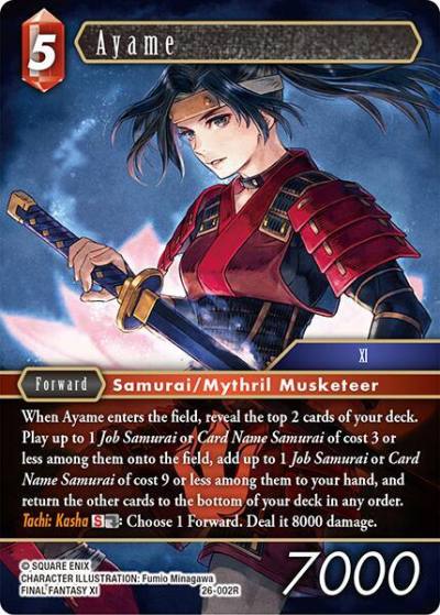 Ayame 26-002R Gunslinger in the abyss Final Fantasy card