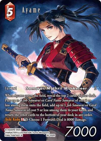 Ayame Full Art 26-002R Gunslinger in the abyss Final Fantasy card