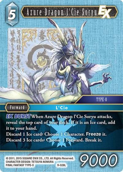 Azure Dragon lCie Soryu EX 9-028L Opus IX Final Fantasy card