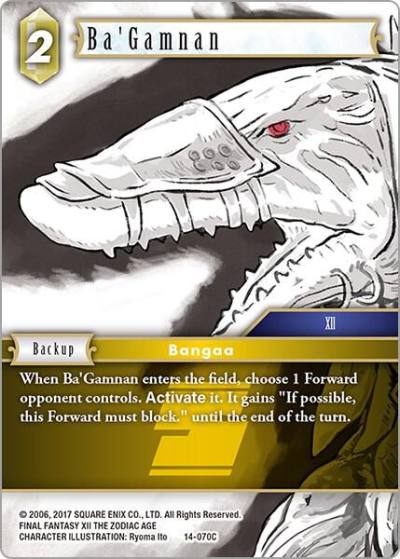 BaGamnan 14-070R Opus XIV: Crystal Abyss Final Fantasy card