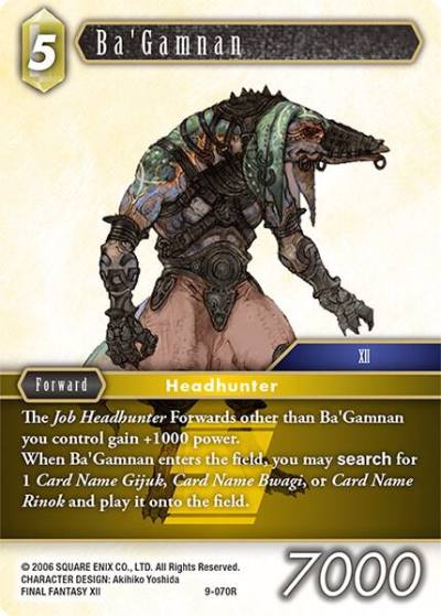 BaGamnan 9-070R Opus IX Final Fantasy card