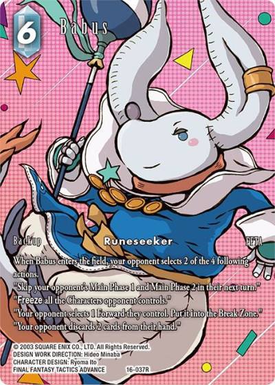 Babus Full Art 16-037R Emissaries of Light Final Fantasy card
