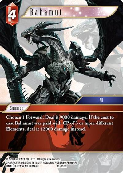 Bahamut 016 16-016C Emissaries of Light Final Fantasy card