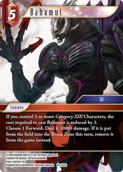 Bahamut 19-130S From Nightmares Final Fantasy card