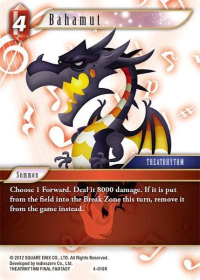 Bahamut 4-016R Opus IV Final Fantasy card