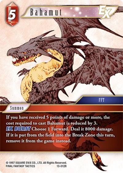 Bahamut EX 13-012R Opus XIII: Crystal Radiance Final Fantasy card