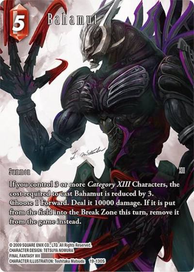 Bahamut Full Art 19-130S From Nightmares Final Fantasy card