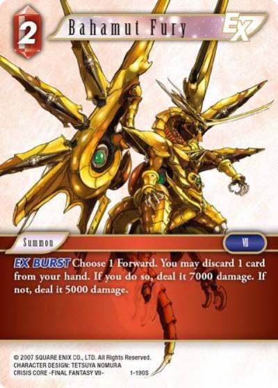 Bahamut Fury EX 1-190S Opus I Final Fantasy card